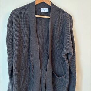 Old Navy Gray Cardigan Sweater with Open Front